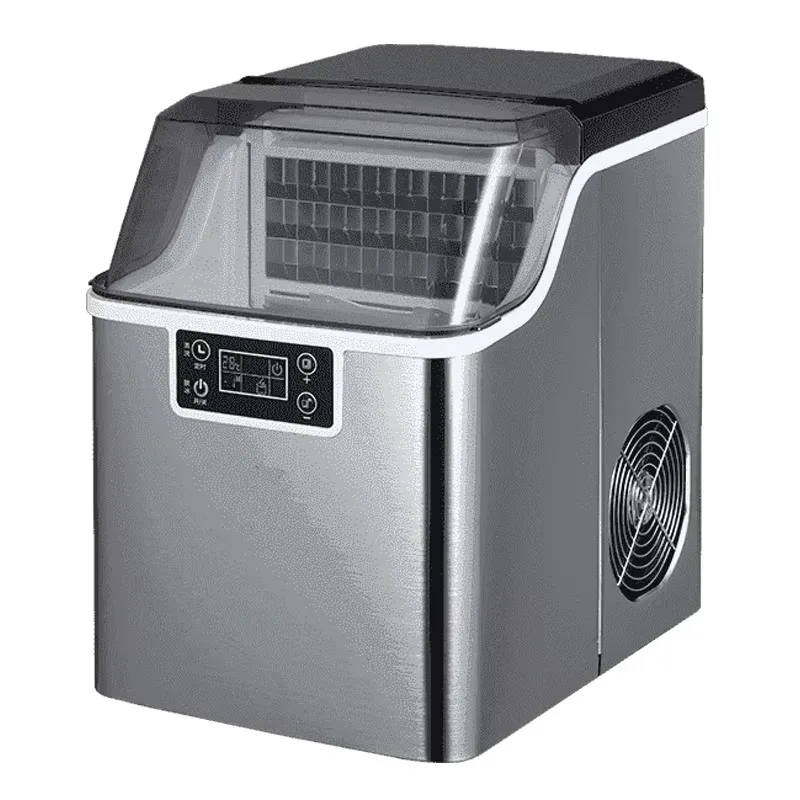 Ice Maker Machine 20kg Mini Portable Ice Cube Block Making Automatic Countertop Ice Machines for Commercial Home Food Beverage