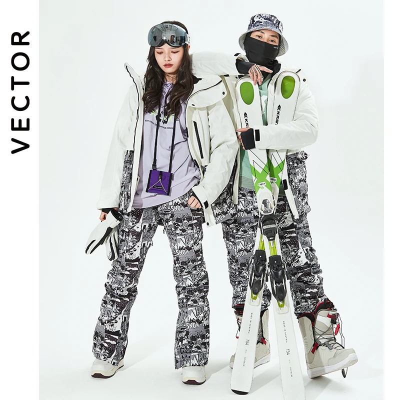 VECTOR  Men Women Ski Ski Jacket Ski Pants Winter Warm Windproof Waterproof Outdoor Sports Snowboard Ski Coat Trousers