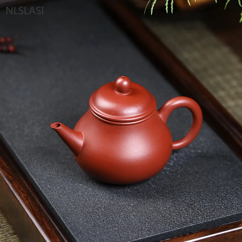 

130ml Chinese Yixing Purple Clay Teapot Dahongpao Mesh Hole Filter Kettle Handmade Beauty Tea Infuser Zisha Tea Accessories