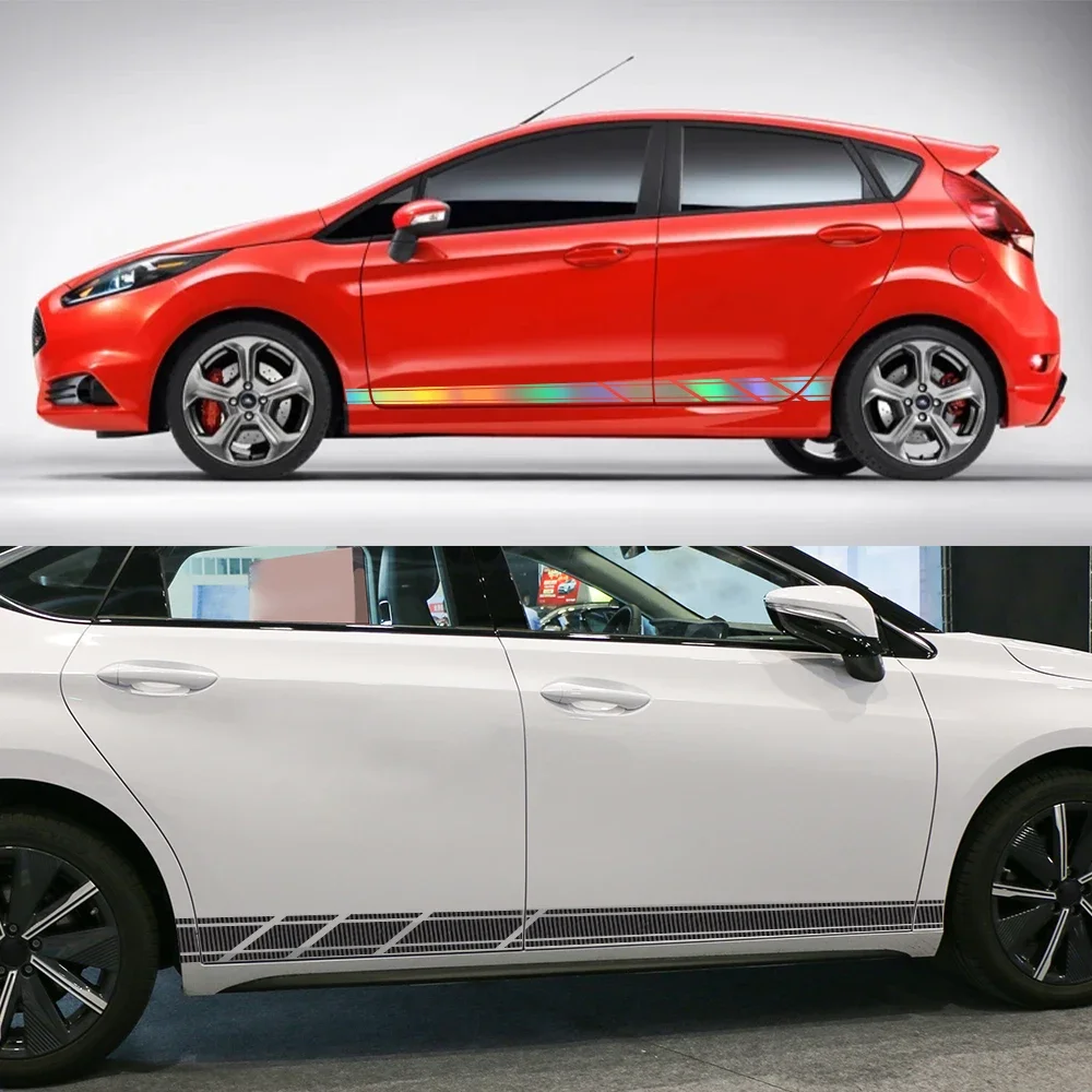 لفورد فييستا ST MK7 MK7.5 2008-17 باب السيارة الجانب ملصقات عدة الشارات البلاستيكية مقاوم للماء الفينيل فيلم السيارات الديكور اكسسوارات السيارات #4