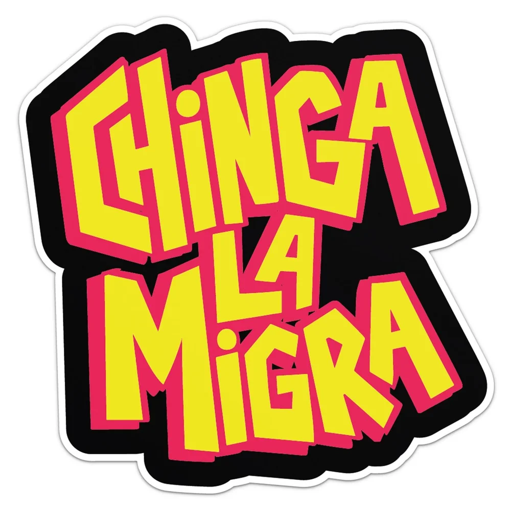 Chinga La Migra Abolish Ice Vinyl Car Sticker Self Adhesive Decal for SUV Window and Laptop Novelty Auto Decor