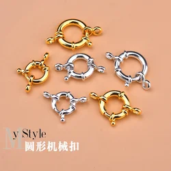 925 Sterling Silver Spring buckle accessories, circle bubble buckle, necklace joint beads buckle, DIY DIY connection buckle