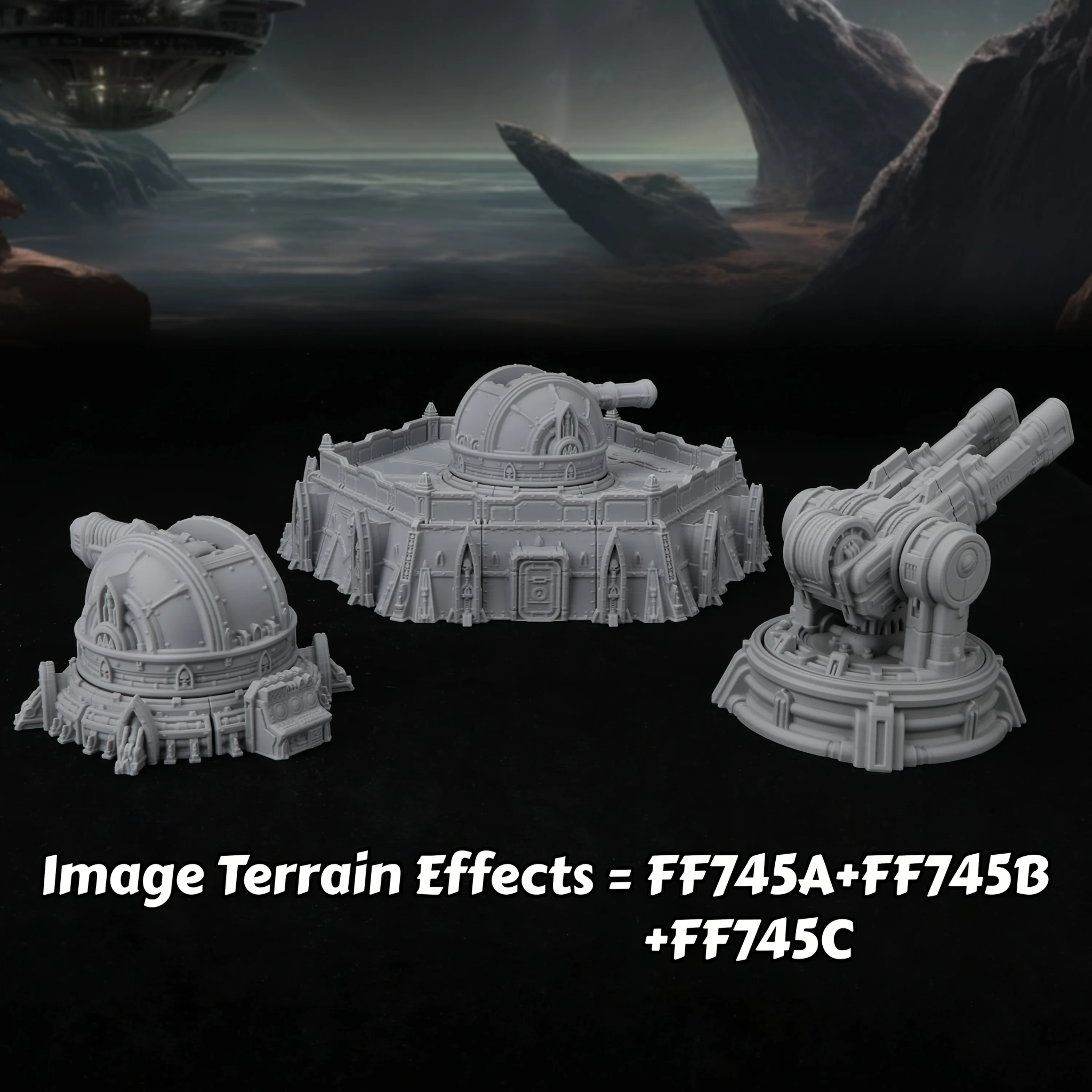TTRPG Sci-Fi Defense Miniature - Miniature Terrain Set ulasan dan harga