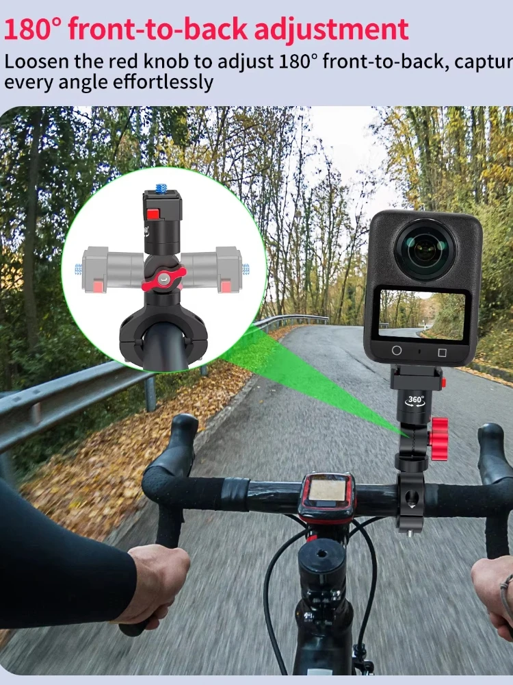 AliExpress XT-XINTE Motorcycle Camera Mount Aluminum Bike Bicycle Handlebar Clamp Magnetic For DJI Osmo 360 Action 5Pro 4 3 2 GoPro Insta360 Bracket