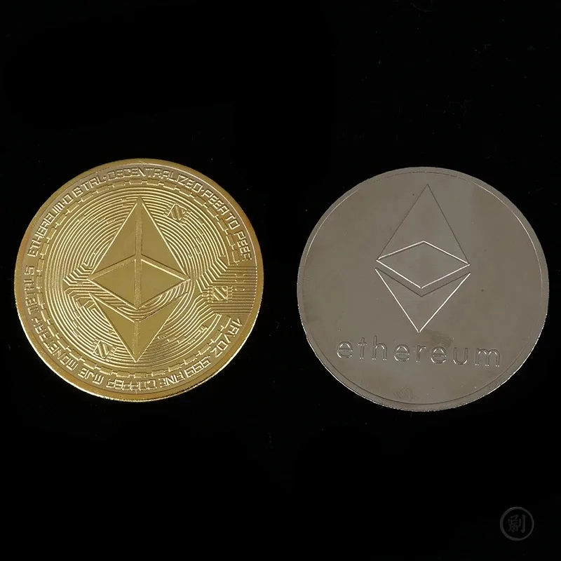 عملة Ethereum الإبداعية مجموعة فنية Ethereum عملة تذكارية مادية