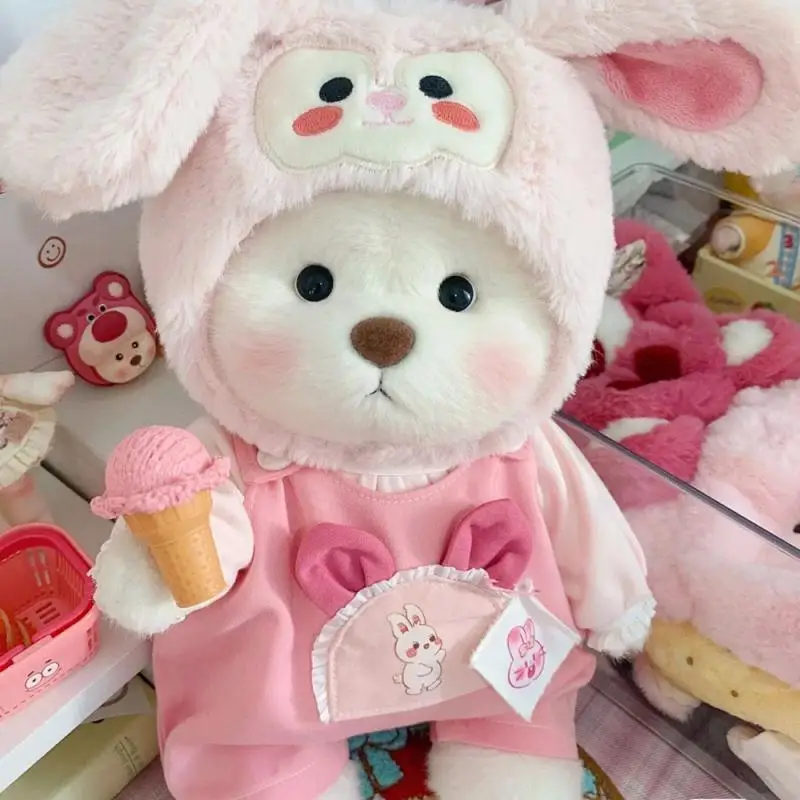 Cartoon Sanrioed Anime My Melody Cinnamoroll Cross-Dressing Bear Clothes Accessories Ins Girl Heart 30Cm Dress-Up Doll Coat Gift