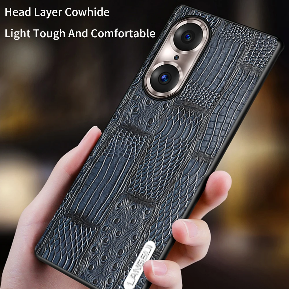 Genuine Cowhide Leather Phone Cases For Honor 60 Pro 50 Pro 30 10 20 Lite 10i 20i Cover For Magic 3 Magic3  V30 Pro Case