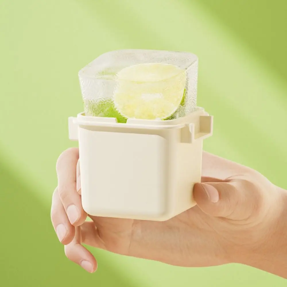 3/6Pcs Portable Reusable Ice Cube Mold Square With Lid Ice Bucket Ice Cup Summer DIY Refrigerator Freeze Ice Maker