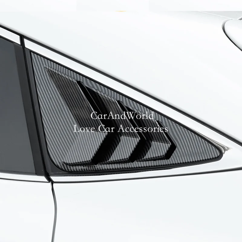 

Заднее окно из углеродного волокна, треугольная хвостовая жалюзи, накладки, декоративный аксессуар для автомобиля для Toyota Harrier Venza 2021-2025