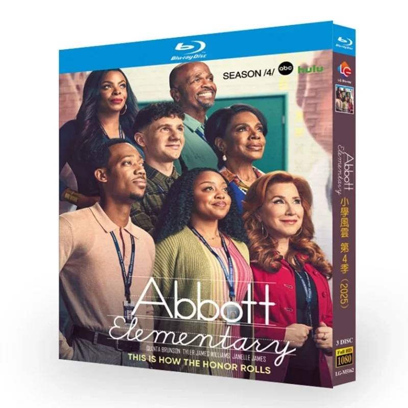 Abbott Elementary Season 4 (2024) 3-Disc 1080P HD All Region New Box Set English DTS-HD 5.1 Audio Blu-ray Disc DVD