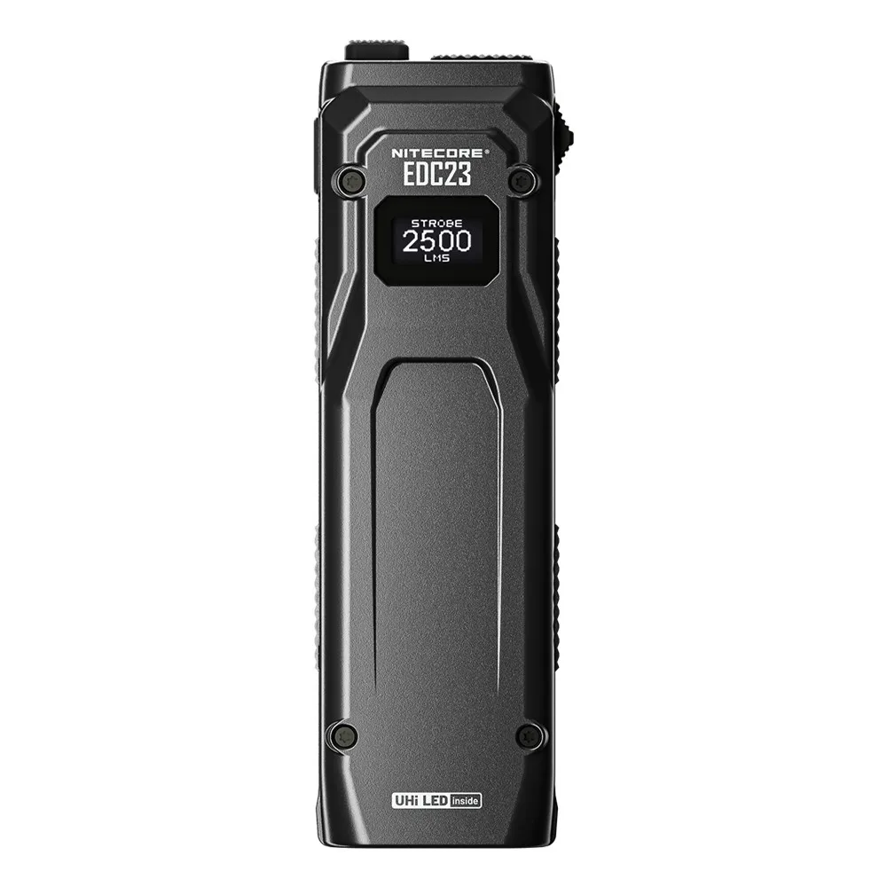 NITECORE EDC23 2500 Lms Ultra Slim Pocket UHi 25 LEDs USB-C Rechargeable Tactical EDC Rapid Lock Flashlight Throw of 280 Meters