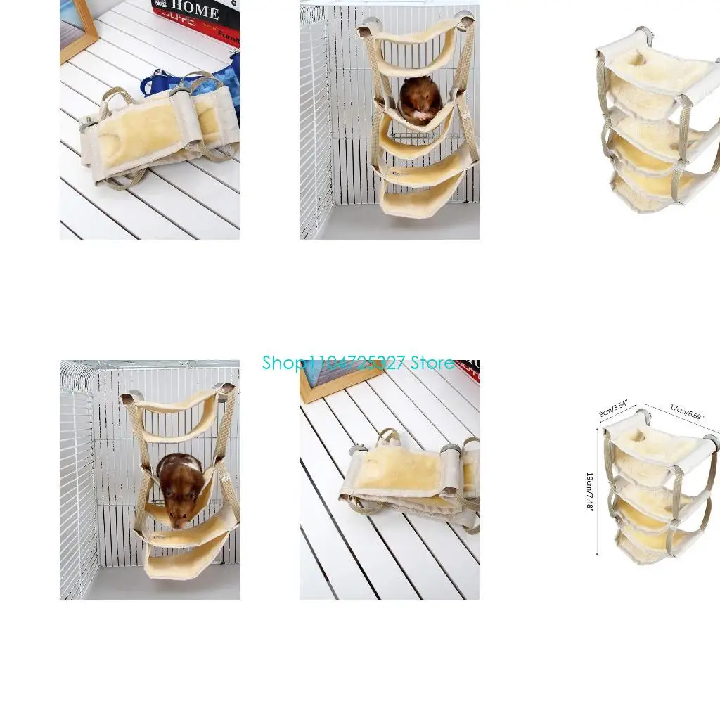 

D8KF Hamster Bed House Hammock Small Animal Warm Bed House Cage Nest