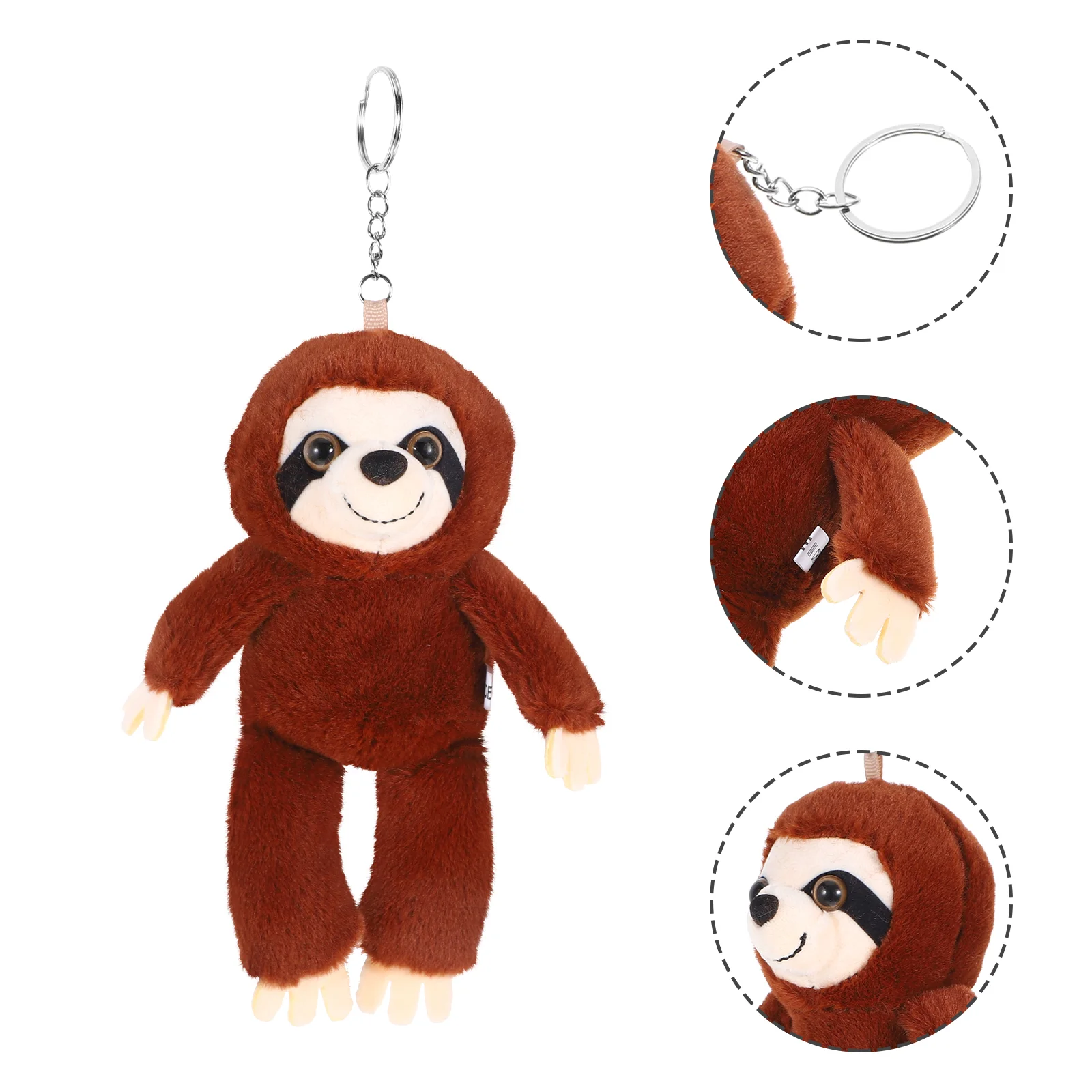 

Decorations Sloth Keychain Child Girls Hanging Pendant Metal Cartoon Bag Plush Charm