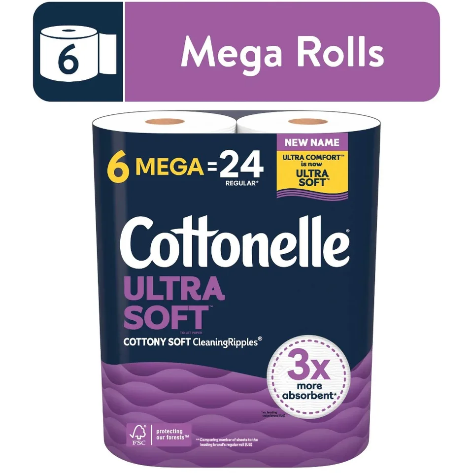 Premium Ultra Soft 2 Ply Toilet Paper Mega Rolls