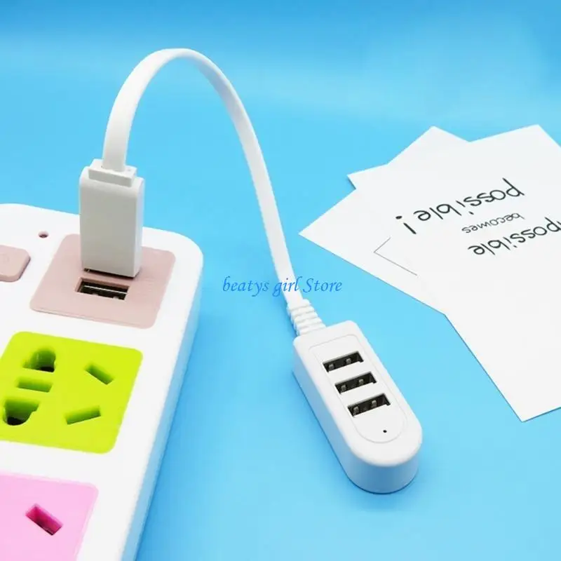 C7AB 3 USB Port Multi-function 3A Converter Extension Cable Line Expansion