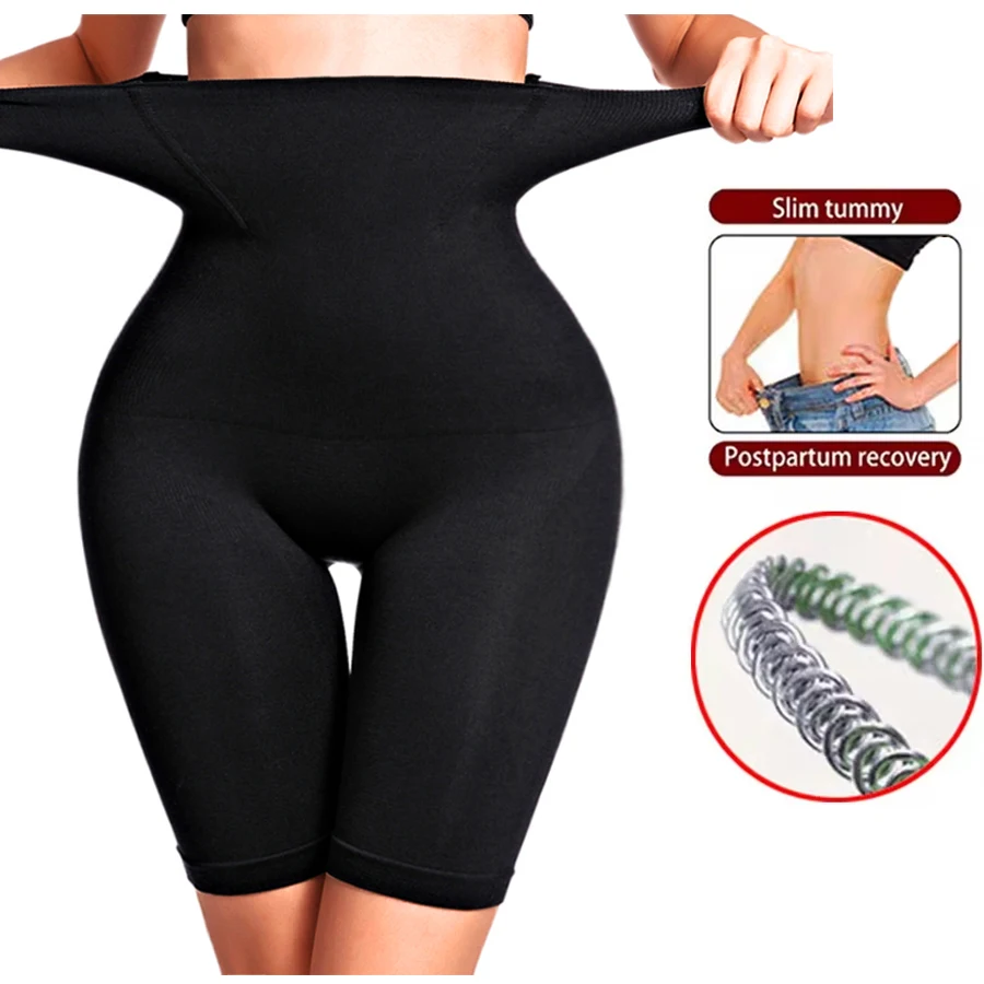 Bragas moldeadoras de cintura alta para mujer, pantalones cortos moldeadores de cuerpo para mujer, bragas con corsé con correa de modelado corto y