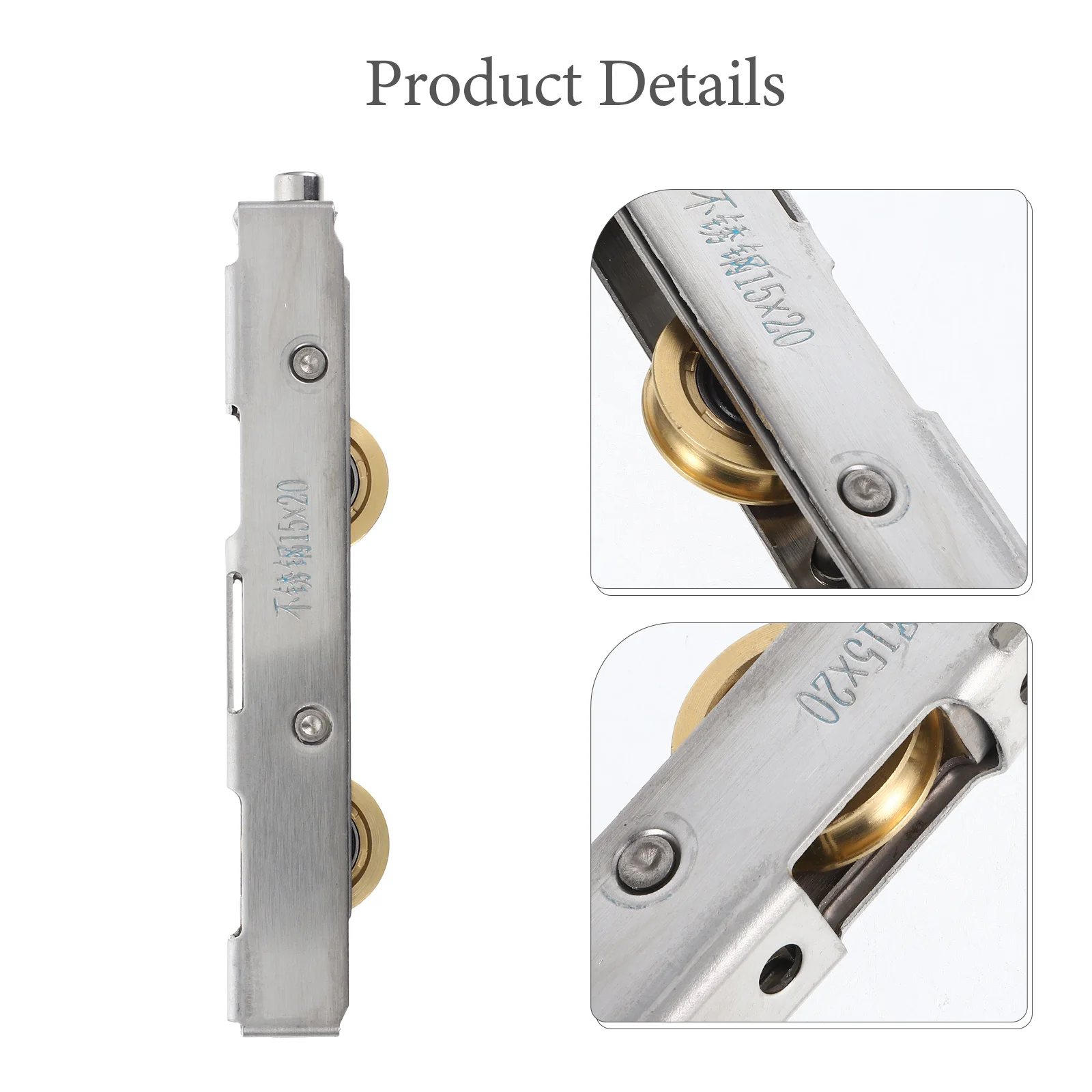 1Set Sliding Glass Door Pulley Replacement Silent Durable Stainless Steel Window Patio Door Roller Sliding Mirror Hardware