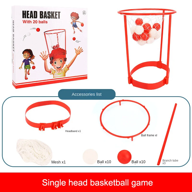 Confezione da 2 pezzi Gioco per feste di basket con cerchio per la testa per bambini e adulti Gioco di carnevale Fascia per rete da basket