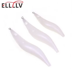 Ellllv 5PCS 3.5# 3.0# 2.5# Squid Jig White Blanks Saltwater Fishing Squid Lure Wood Shrimp Body DIY Accessories