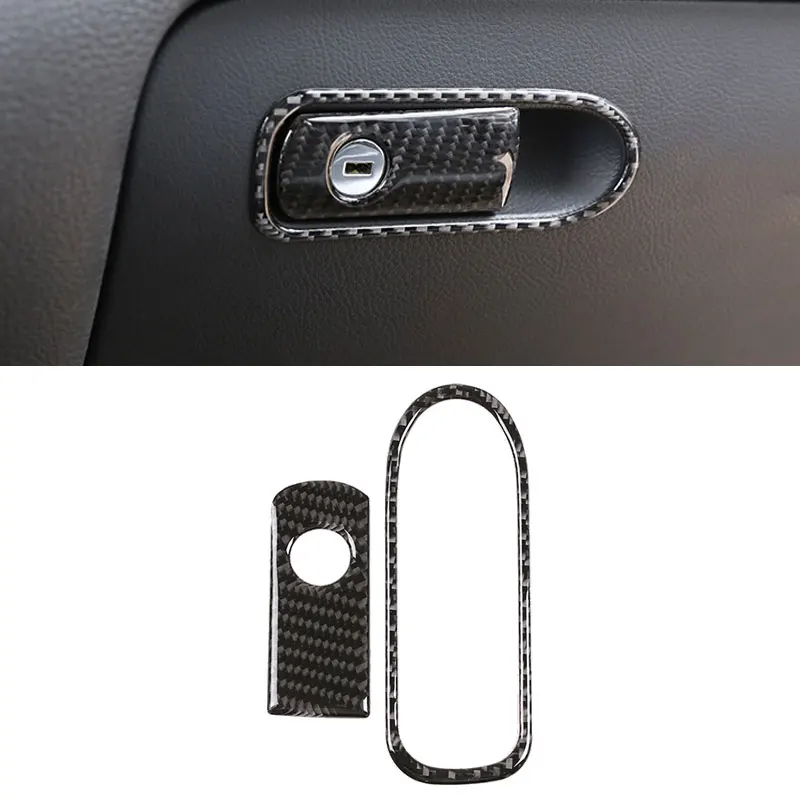 

For VW Touareg 2011 2012 2013 2014 2015 2016 2017 2018 Carbon Fiber Interior Passenger Side Storage Box Pull Handle Cover Trim