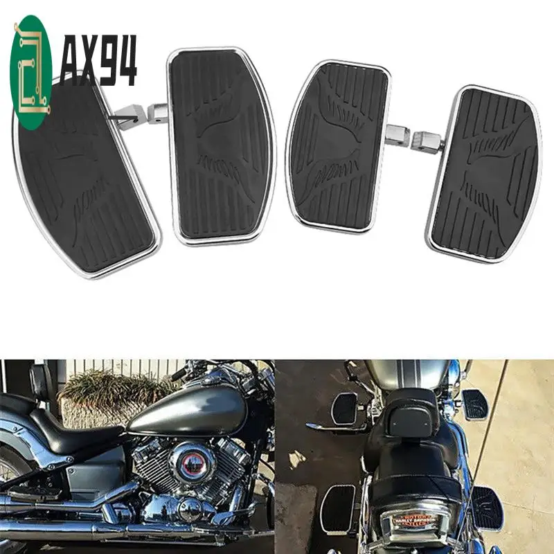 

AX94-Motorcycle Universal Footrest Floorboards For Honda VTX Yamaha V-STAR Drag Star Suzuki Kawasaki