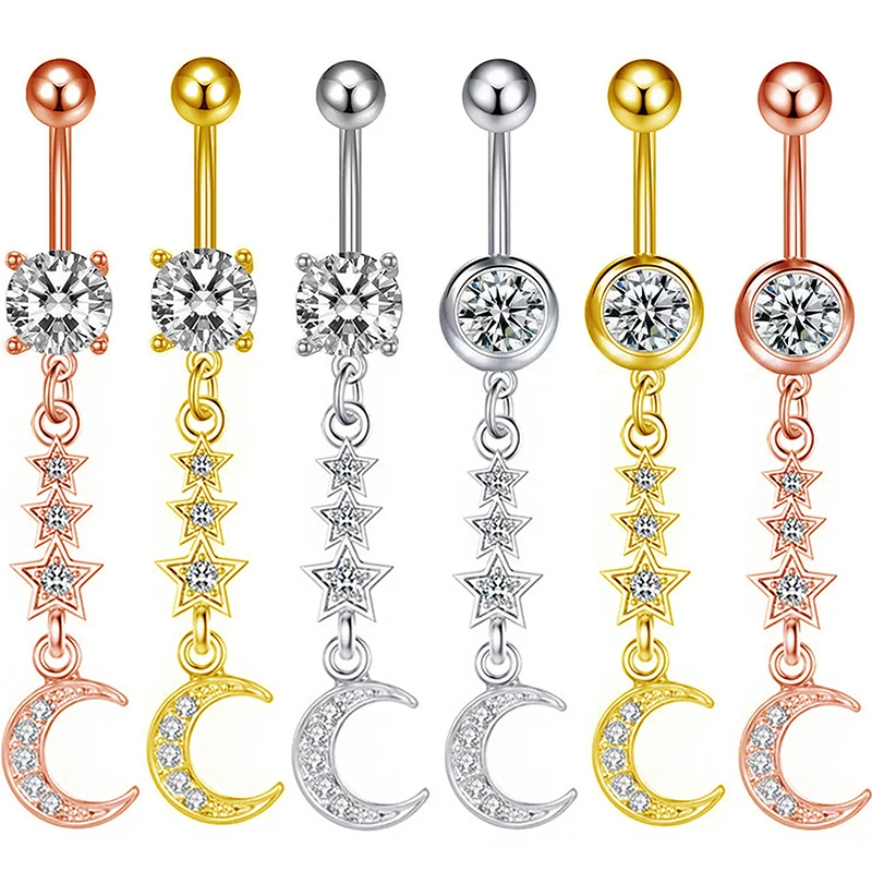 ยาวจี้แหวนผู้หญิงประณีตสแตนเลสสตีลแหวนเซ็กซี่ Body Piercing เครื่องประดับของขวัญ