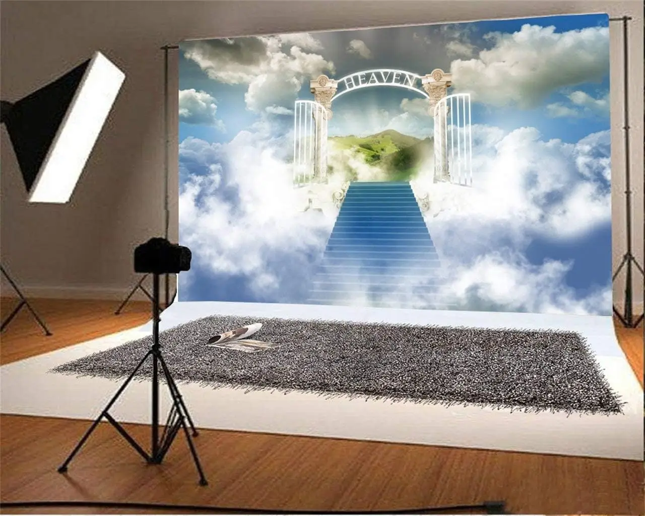 Staircase to Heaven Backdrop Gate of Paradise Celestial Stairway Portrait party photo background photography backdrops studio