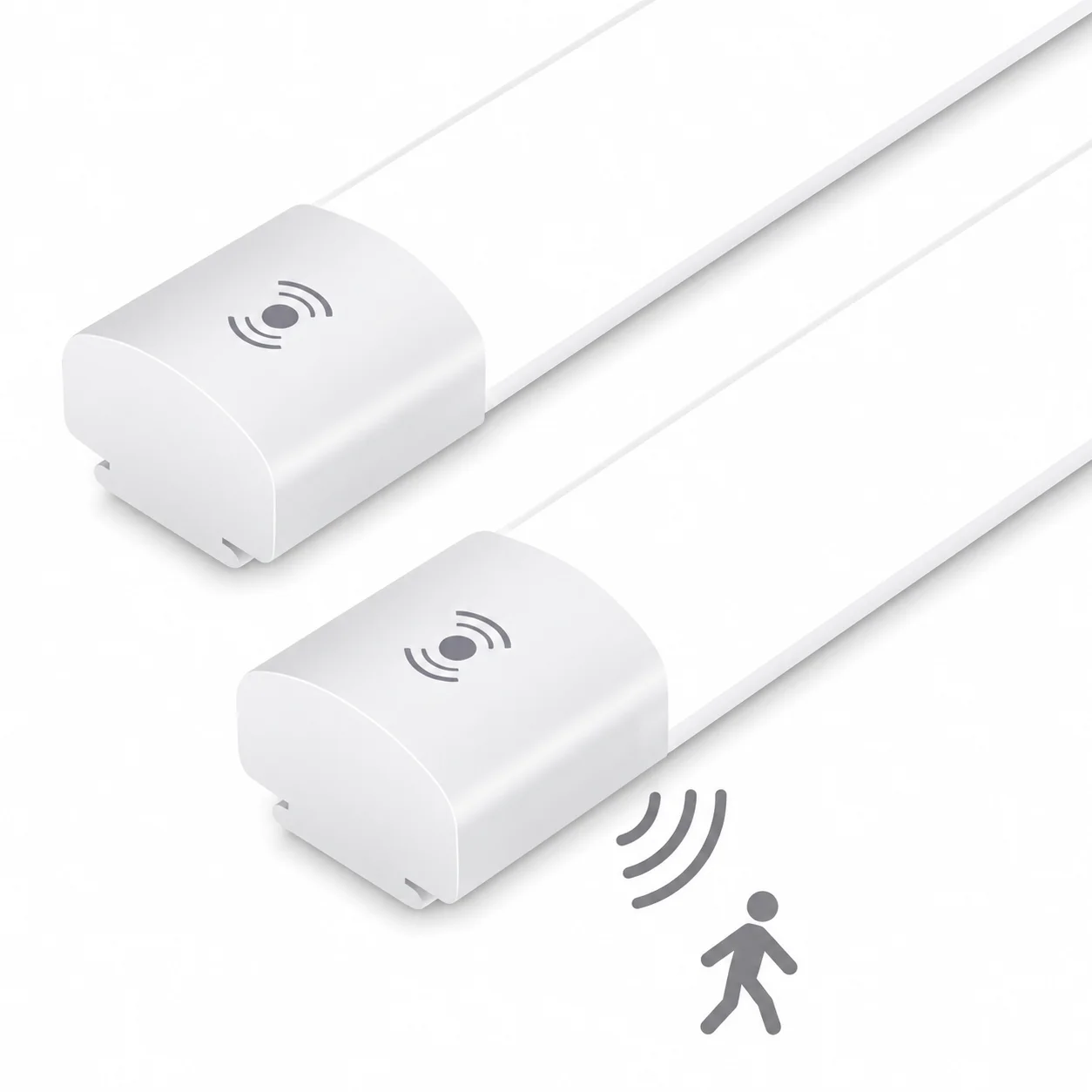 2 Stück 60 cm LED-Röhre 20 W 2200 lm mit Bewegungssensor, IP66 wasserdicht, Deckenleuchte für Garage, Keller, Badezimmer, Büro