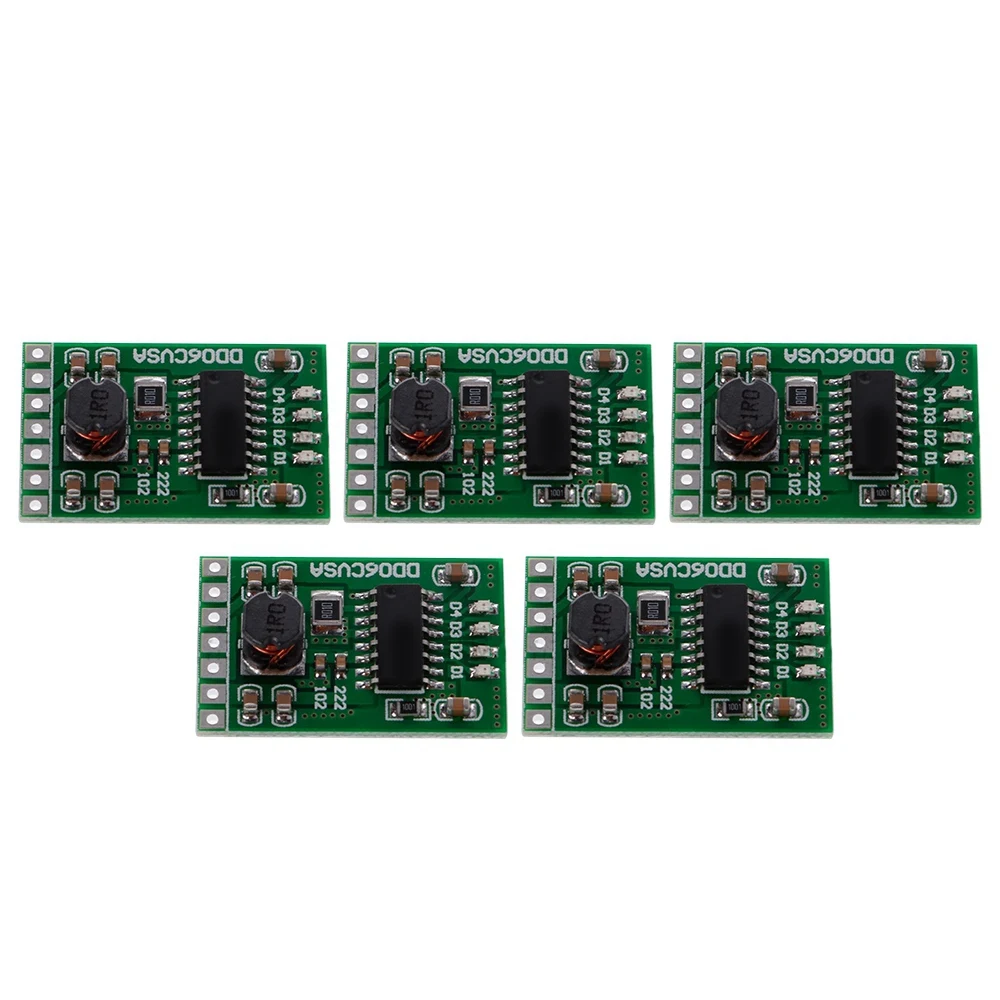 5Pcs 4 In1 Battery Charger Board DC 5V 2.1A Charge/Discharge/Battery Protection/ Indicator Module 3.7V 18650 Li-Ion