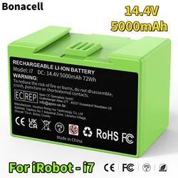 14.4V 5000mAh Replacement Battery for iRobot Roomba e and i Series i7+ e5 7150 7550 i3 3150 i3+ 3550 i4 4150 i4+ 4624864