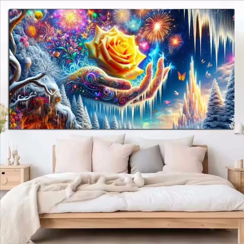 

DIY 5D Diamond Painting Handheld Flower Dream Landscape New Product 2024 Fully Inlaid Diamond Embroidery Special Sale Decoration