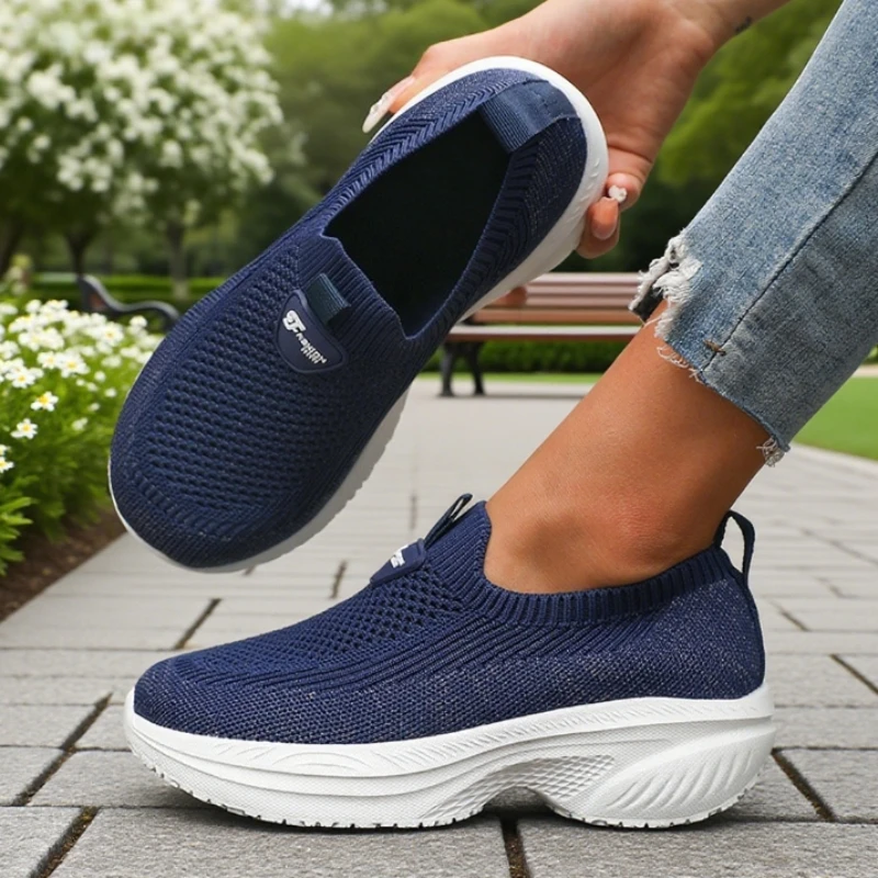 Women Sneakers Loafers Tennis Femimino Ladies Slip on Breathable Sneakers Lightweight Summer Women Sneakers Outdoor Running Shoe
