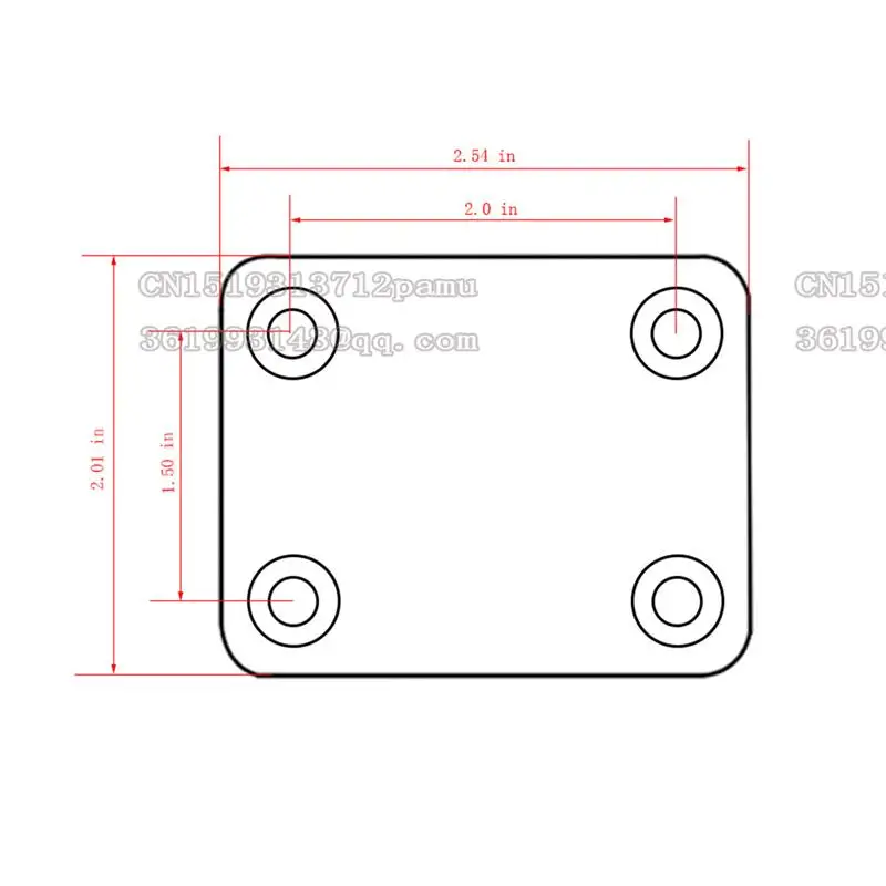 IBZ Neck Plate For Electric Guitar Chrome