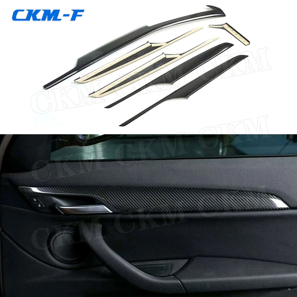 

Dry Carbon Fiber Inner Door Panel Strip Cover Trims For BMW X1 2016 -2019 LHD Central Console Dashboard Air Vent Decoration