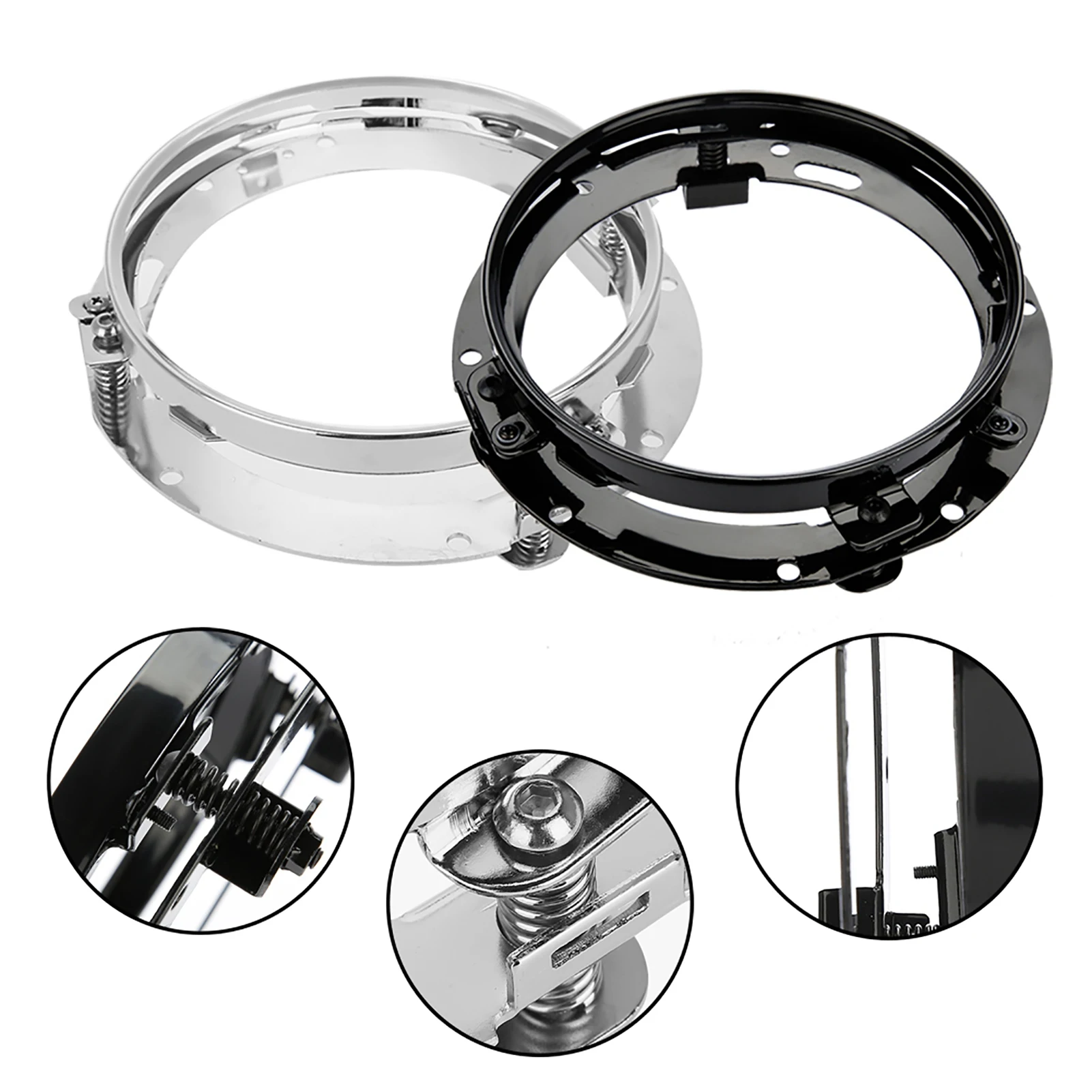 7 inch Car Headlight Round Ring Mounting Bracket for  Wrangler Car Headlight Bracket Headlight Bracket Round Ring Bracket