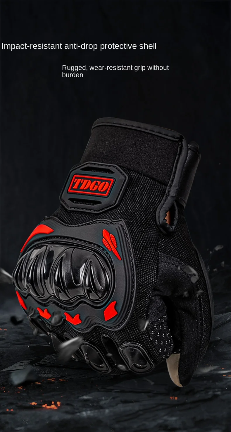 Sommer Motorrad Atmungsaktive Vollfinger Handschuhe Leder Schutzausrüstung Dirt Bike Sport Racing Reithandschuhe – Detail 9