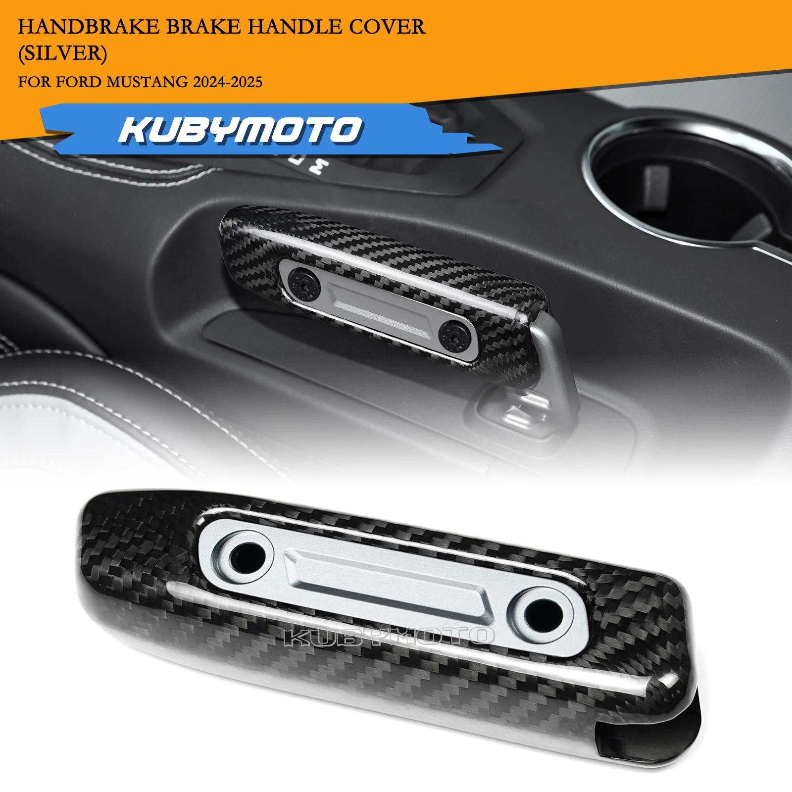 

Car Interior Handbrake Bar Grip Handle Trim For Ford Mustang 2024-2025