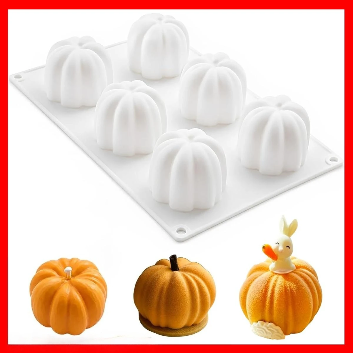 3D Pumpkin Silicone Chocolate Mold Mousse Pudding Baking Pan Reusable Candle Mold Kitchen Bake Tray for DIY Halloween Cake Decor