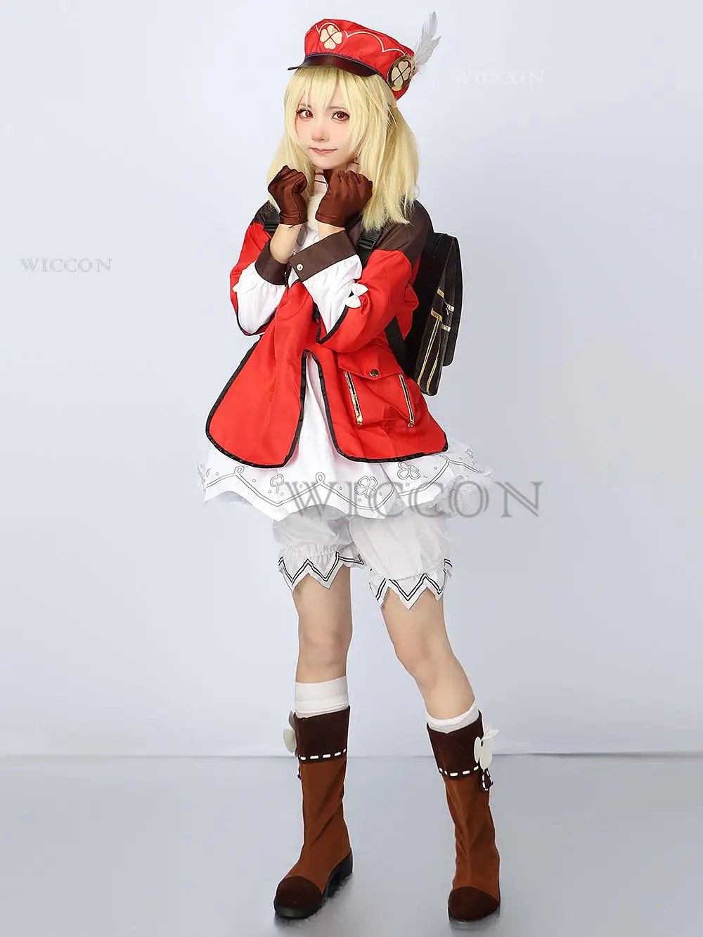 

Game Genshin Impact Klee Cosplay Costume Spark Knight Cute Uniform Playfulness Outfit Dress Halloween Christmas Gift