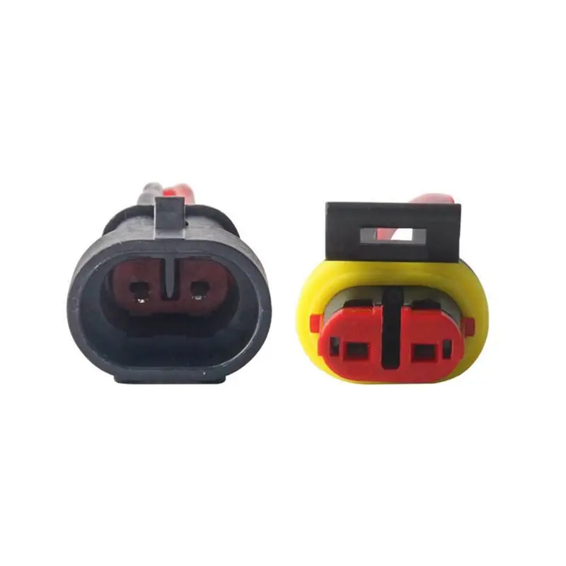 DT39 20 Pair 2 Pin Way Waterproof Electrical Wire Connector Plug Set for AMP Connector for Car Motorcycle Scooter Marine