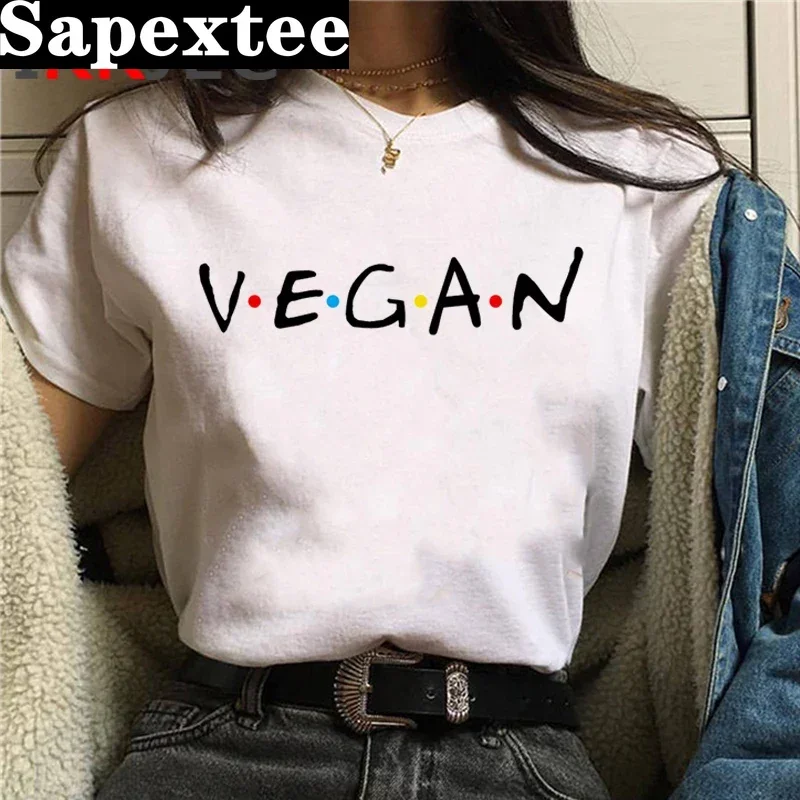 

Vegan tshirt t shirt women print couple clothes tshirt graphic tees women kawaii