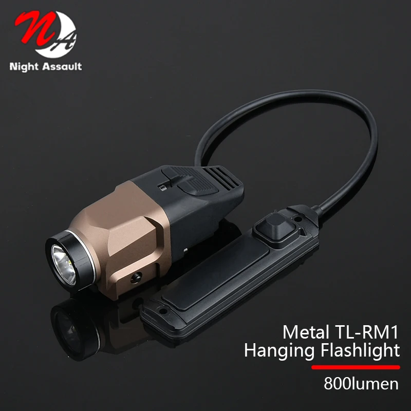 

Tactical Metal Flashlight Hight Power 800lumens White Strobe Light Dual Function Pressure Switch Hunting Weapon Scout Lamp M600