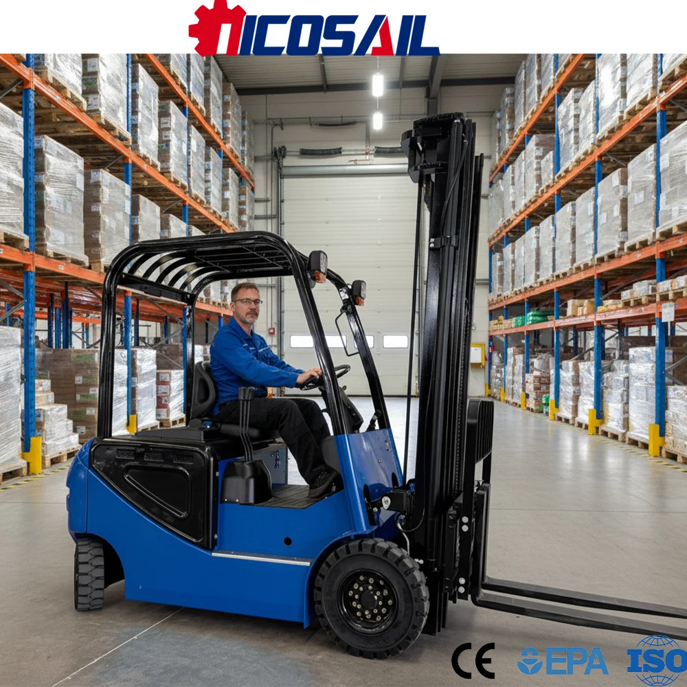 

Custom 1.5 Ton Electric Forklift CE Certified Compact Battery Forklift for Warehouse, Farm and Industrial Use