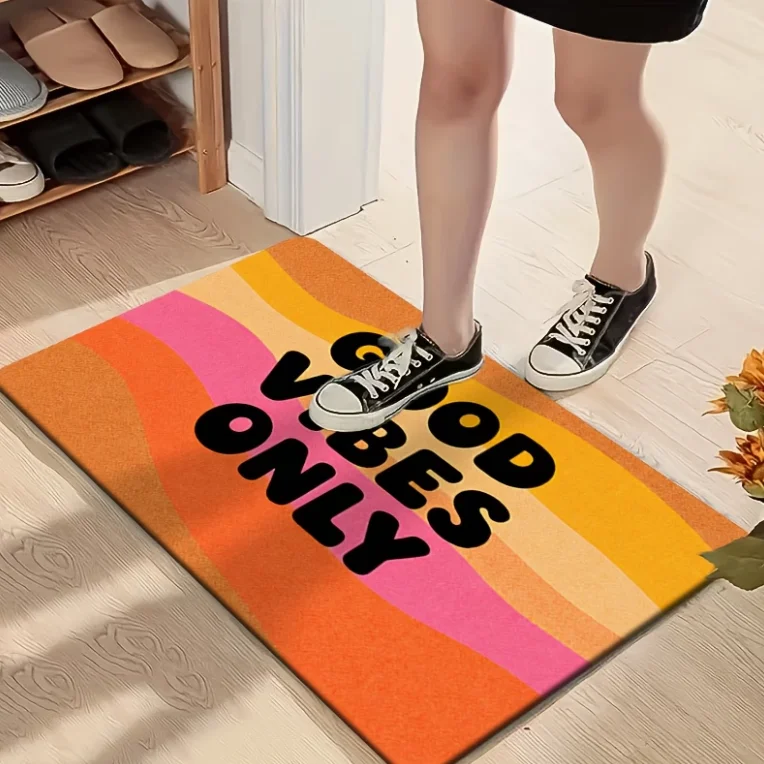 Home Goods Bathroom Rugs - Tapis d'entrée Good Vibes Only -