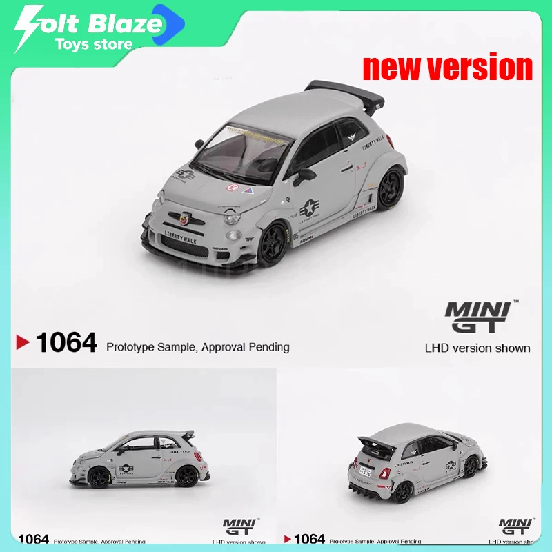 

MINIGT 1/64 Abarth 595 Battle Grey, модель автомобиля из сплава, имитация сплава, настольный статический дисплей, модель автомобиля для мальчиков, коллекция игрушек, подарок