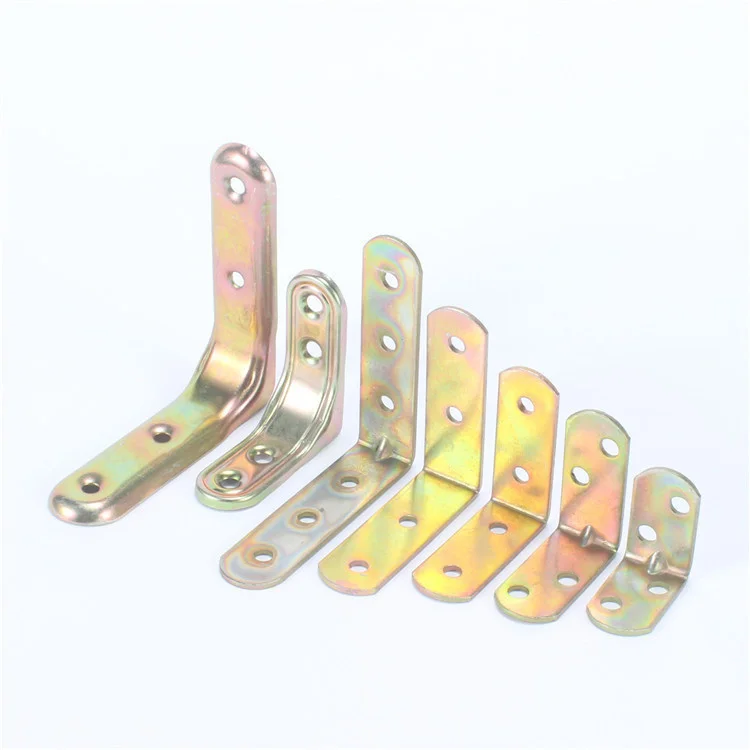 Thickened iron plating color zinc angle code laminate support furniture cabinet hardware connection fittings L-shaped 90 right