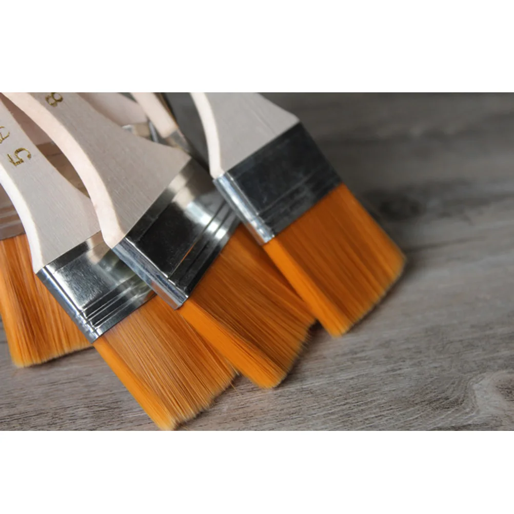 

12Pcs Nylon Painting Brushes Set Wooden Handle Durable for Oil Watercolor Artist Paint Supplies Wide Usage Oil Painting Brush
