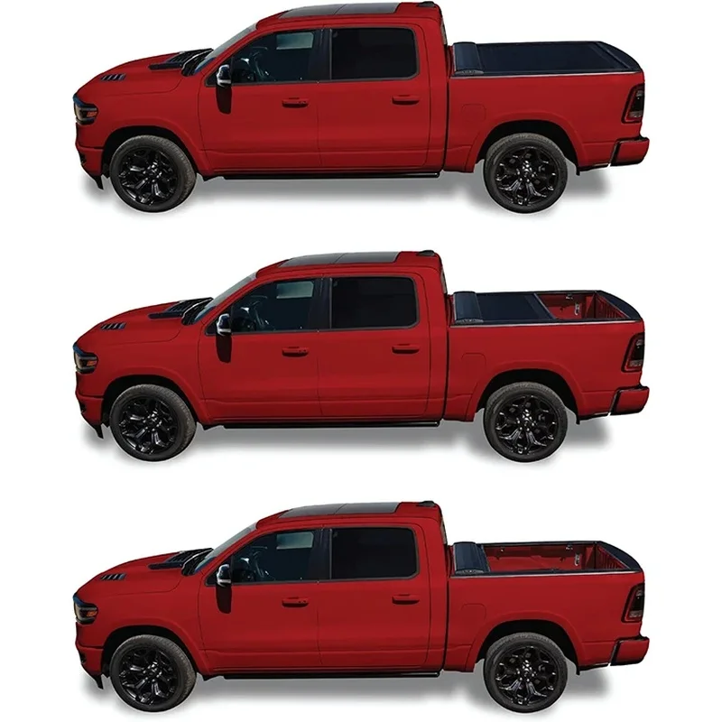 4X4 Roll Up Waterproof Truck Bed Tonneau Cover Compatible with Pickup