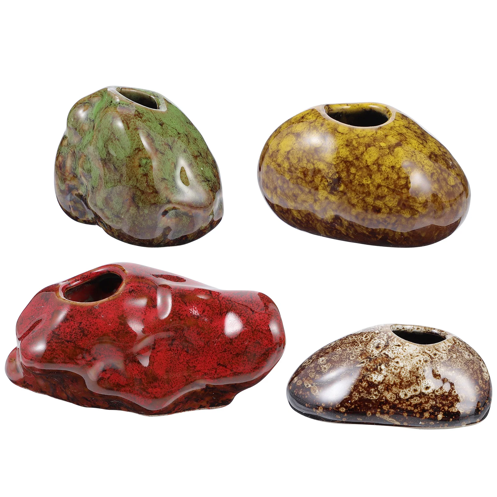 

4Pcs Ceramic Flower Vase Elegant Home Office Decorative Vase for Floral Arrangements Flower Buckets Desktop Ornament