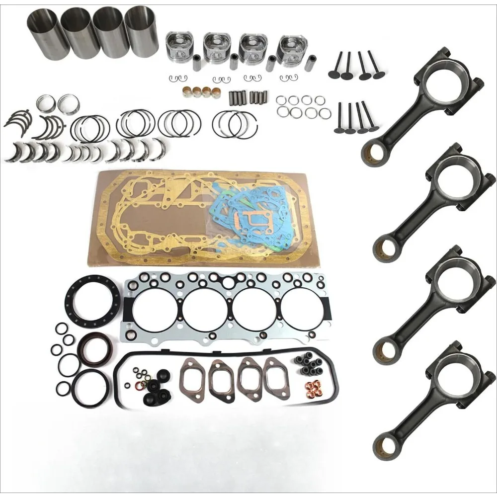 

Overhaul Rebuild Kit+4X Connecting Rod for ISUZU 4JB1 4JB1T Engine Kobelco